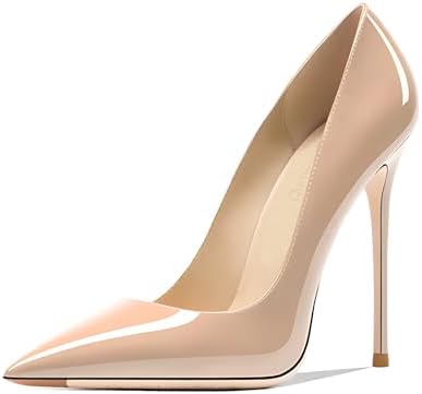 Women's Pointed Toe Shallow Stiletto Heels 4.7 Inch Pumps Wedding Party Banquet Shoes