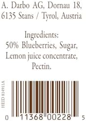 D’arbo All-Natural Wild Blueberry Fruit Spread, 16 oz | Crafted Tradition | Pure Fruit Flavor | No Artificial Preservatives—Ensuring a Naturally Sweet and Flavorful Spread.