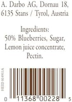 D’arbo All-Natural Wild Blueberry Fruit Spread, 16 oz | Crafted Tradition | Pure Fruit Flavor | No Artificial Preservatives—Ensuring a Naturally Sweet and Flavorful Spread.