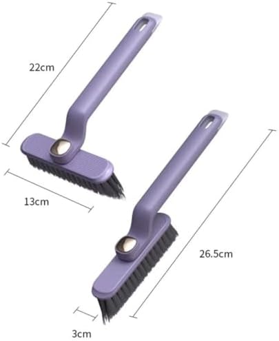 2 PCS 360 Degree Multi-Function Rotating Crevice Cleaning Brush,Hard Bristle Crevice Gap Cleaning Brush,No Dead Corners Household Cleaning Tool for Cleaning Kitchen Bathroom (White)