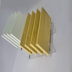 XPLKQXE Floor Tile Display Stand, Clear Acrylic Porcelain Tile Holder Shelf, Easy to Assemble Ceramic Tile Sample Show Rack, Craft Shows Exhibition
