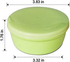 2 Pack Portable Round Soap Dishes, Plastic Soap Container with Lid Leak-Proof Drain Soap Box Holder Soap Container for Home Traveling Outdoor Hiking Camping Gym (Green + Pink)
