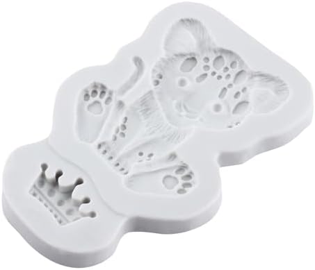 Lion Fondant Molds Lion Cub Silicone Mold for Cake Decoration Cupcake Toppers Chocolate Candy Polymer Clay Gum Paste