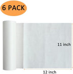 Bamboo Paper Towels Replacement Set of 6 Rolls 120 Sheets Heavy Duty Machine Washable Reusable Paper Towels for Kitchen and Daily Use(11x12”)