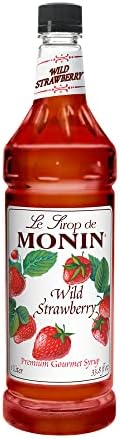 Monin Syrups Wild Strawberry Syrup, 1 liter