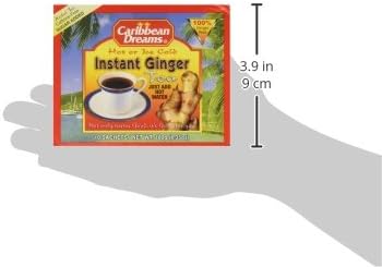 Caribbean Dreams Instant Ginger Tea, Pre-Sweetened, 10 Sachets (4 Pack)