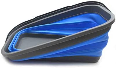 SAMMART Set of 2-11.6L (3.06 Gallon) Collapsible Rectangular Handy Basket/Bucket (Blue, 2)