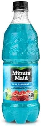 Minute Maid Blue Raspberry 20 oz Bottles, Pack of 24
