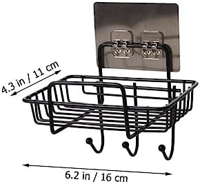 Cabilock Wall-Mounted Soap Rack for Bathroom Iron Draining Rack Storage Holder Hollow Bar Soap Holder for Kitchen