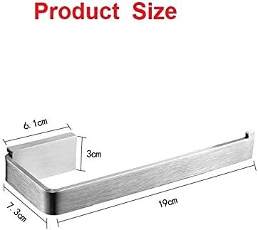 Toilet Paper Holder Roll Holder,Bathroom Accessory,Sus Toilet Paper Holder,Roll Holder Wall Mounted,Square Bottom,19Cm Length/Mirrored Finish Black