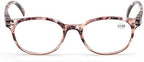 MODFANS Reading Glasses 1.75 Women 3 Pack Spring Hinge Fashion Round Stylish for Reading with Pouch