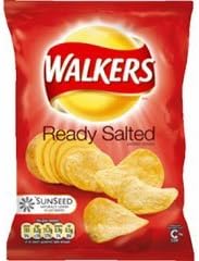 Walkers Crisps Walkers Crisp Ready Salted 32.5G Bags (Box Of 32)