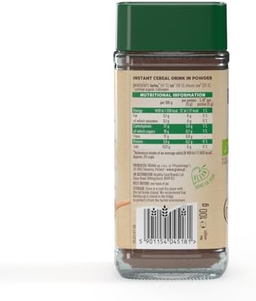 BARLEYCUP Organic Instant Cereal Coffee Drink, 100 GR