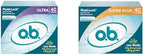 o.b. Tampons Bundle | Ultra Tampons, 40ct and Super Plus Tampons, 40ct | Non-Applicator