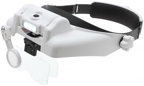 Aven Tools 26115 - Headband Magnifier with LED Light and Multiple Lenses (1x, 1.5X, 2X, 2.5X, 3.5X)