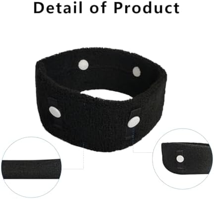 Comfort Oxygen Nasal Cannula Headband, Ear Protectors for Oxygen Tubing，Elastic Oxygen Cannula Headband to Prevent Ear Soreness (Black)