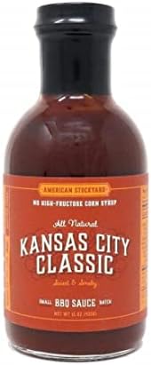 Organic Kansas City Classis BBQ Sauce - Made in USA - 15.5oz Bottle - Family Friendly - Handcrafted in Small Batches with All Natural Ingredients