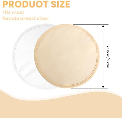 4 Pcs Reusable Castor Oil Packs for Breast, Soft Organic Cotton with Anti Leakage Design, Breast Pads for Women Compress Relaxing Comfort (Oil Not Included)