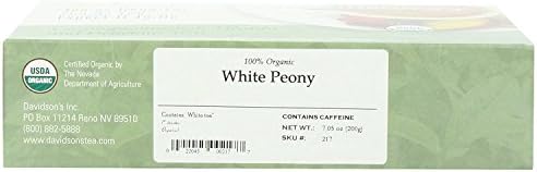 Davidson's Organics, White Peony, 100-count Unwrapped Tea Bags