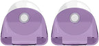 kwmobile 2x Razor Holder with Suction Cup - Self-Adhesive Shaver Wall Mount - Bathroom Organizer for Glass and Tiles - Lavender/Transparent