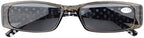 Eyekepper Spring Hinges Polka Dots Patterned Temples Rectangular Reading Sunglasses Sunshine Readers +2.75