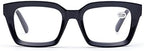 ZUVGEES Retro Style Square Reading Glass Big Eyeglass Frames Large lens 50mm