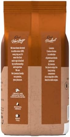 Lavazza Crema E Aroma Whole Bean Coffee Blend, 2.2-Pound Bag , Balanced medium roast with an intense, earthy flavor and long lasting crema, Non-GMO
