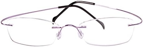 Agstum Titanium Rimless Flexible Frame Hingeless Optical Eyeglasses Clear Lens