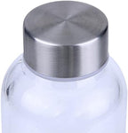 Natural Crystal Water Bottle Reusable Gem Water Bottle Crystal Energy Elixir Infused Water Bottle Quartz Crystal Wand Point Reiki Healing Crystal Glass Bottle 550Ml/18Oz
