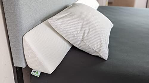 Insieme Wedge Pillow Cover for Headboard Pillow Gap Filler - King Size (White) | Wedge Pillow Case Cover | Cover Only | Goes Over Foam Insert Piece (Sold Separately).