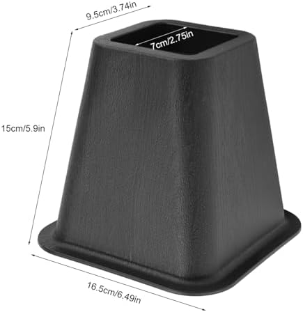 Elephant Feet Design Risers for Bed Chair Desk Table, Increase Storage Space, Integrated Top Recess, Wide Base, Narrow Top, Mobility Aid, Lightweight Solution, Load Capacity