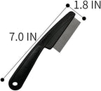 Yumflan Dandruff Comb, Stainless Steel Fine Tooth Dandruff Remover, Professional Scalp Comb Hair Comb for Kids and Adults (Black)
