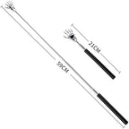 BiAnYC 2-Pack Skeleton Hand Back Scratcher Portable Extendable Telescopic Ghost Hand Massages Back Scratcher Soft Rubber Handles with Best for Send Friends/Colleagues/Elders Best Gift (Black)