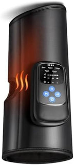 REALONE Cordless Leg Compression Massager with Heat, 5 Modes & 5 Intensities for Circulation and Muscle Recovery, Calf Massage Device
