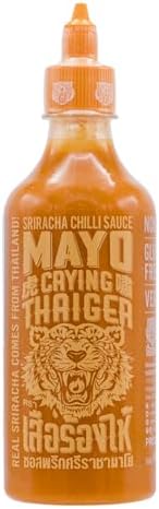 Crying Thaiger Sriracha Mayo Chili Sauce in Squeeze Bottle 17.4 Ounce, Vegan, Gluten Free, Non-GMO, from Thailand (Pack of 1)