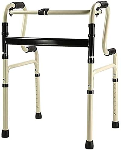 Walkers for The Elderly Walking Frame Folding Portable Aluminum Alloy Belt Wheel Without Wheel Dual-Use/Multi-Function Walking Aid/Elderly Walker