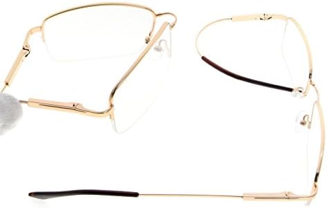 CessBlu Flexible Blue Light Filtering Glasses Titanium Computer Eyeglasses Men Reading