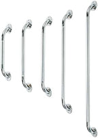 VMS Knurled Safety Grab Bar, 12”, Chrome | Hardware Included for Easy Setup on Bathroom Walls, Showers, and Bathtubs | Stainless Steel with Textured Grip for Heavy Duty Support for Seniors & Disabled