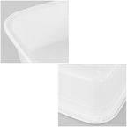 16 Quart Plastic Wash Basin, White Dish Washing Tub Set of 3