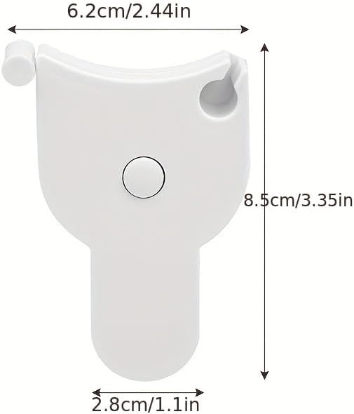 1PC Soft Measuring Tape for Body, Waist, Chest, and Thigh - Retractable Fitness Tape Measure, Plastic, Portable for Home and Gym Use, White
