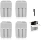 32pcs Hearing Aid Filters, Wax Guard Filters for Phonak, Widex, Unitron and Resound, Hearing Aids Cleaner with Cleaning Brush kit Accessories, 4 Packs/32 Filters (Gray)