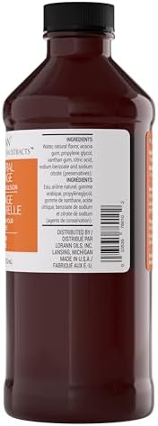 LorAnn Oils Orange Bakery Emulsion: True Essence, Ideal for Boosting Fruit Tones in Cakes, Cookies & Desserts, Gluten-Free, Keto-Friendly, Extract Substitute Essential for Your Kitchen, 16 Oz