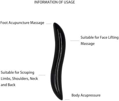 Massage Stones Guasha Roller Obsidian Gemstone Meditation Healing Stick Stone Gua Sha Board for Facial Spa Massage