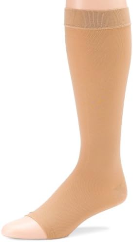 Futuro Therapeutic Knee Length Stockings Open Toe Firm Medium Beige 1 Pair
