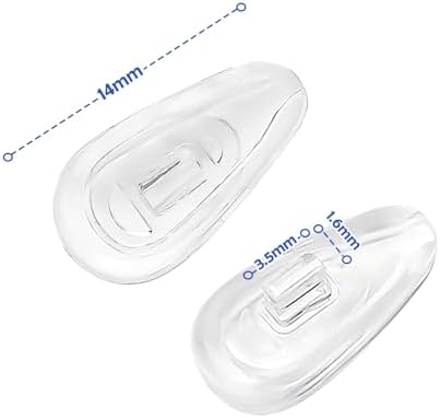 Silicone Nose Pads Replacement Nose Pieces for Oakley Extender OX3249 Eyeglasses - 4 Pairs Clear Nose Cushion