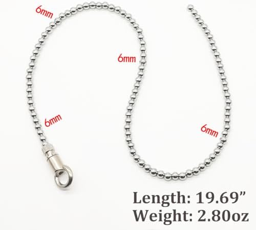 Urethral Sounds Stainless Steel Beads Catheter Dilator 19.69" Smooth Penis Insert Stimulation Urethral Sounding Toys Catheter Stretching Male Masturbation Rod(6mm)