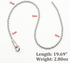 Urethral Sounds Stainless Steel Beads Catheter Dilator 19.69" Smooth Penis Insert Stimulation Urethral Sounding Toys Catheter Stretching Male Masturbation Rod(6mm)
