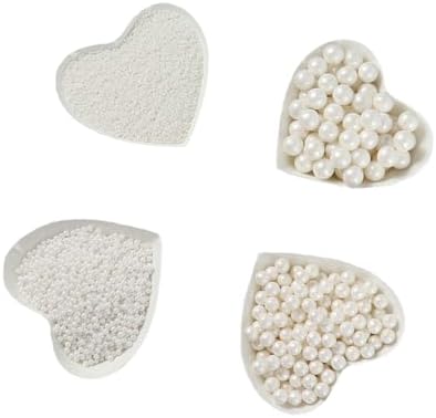 EPHVODI Sprinkles for Cake Decorating, White Pearl Sugar Sprinkles for Cupcake Toppers Wedding Party Halloween Christmas Supplies, 4 Sizes Sprinkles Mix