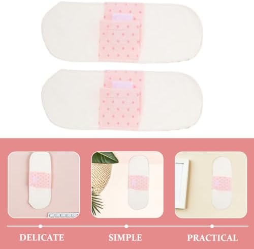 MAGICLULU Reusable Washable Menstrual Pads 2pcs 21cm Cotton Overnight Sanitary Pads with Waterproof Layer Breathable Cloth Panty Liners for Women’s Heavy Flow and Postpartum Use