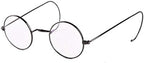 Agstum Blue Light Blocking Reading Glasses, Small Round Wire Rim Readers for Computer Use (Gunmetal / 43mm Size, 1.5 x)